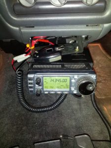 Image showing the 706 mounted in my truck's center console